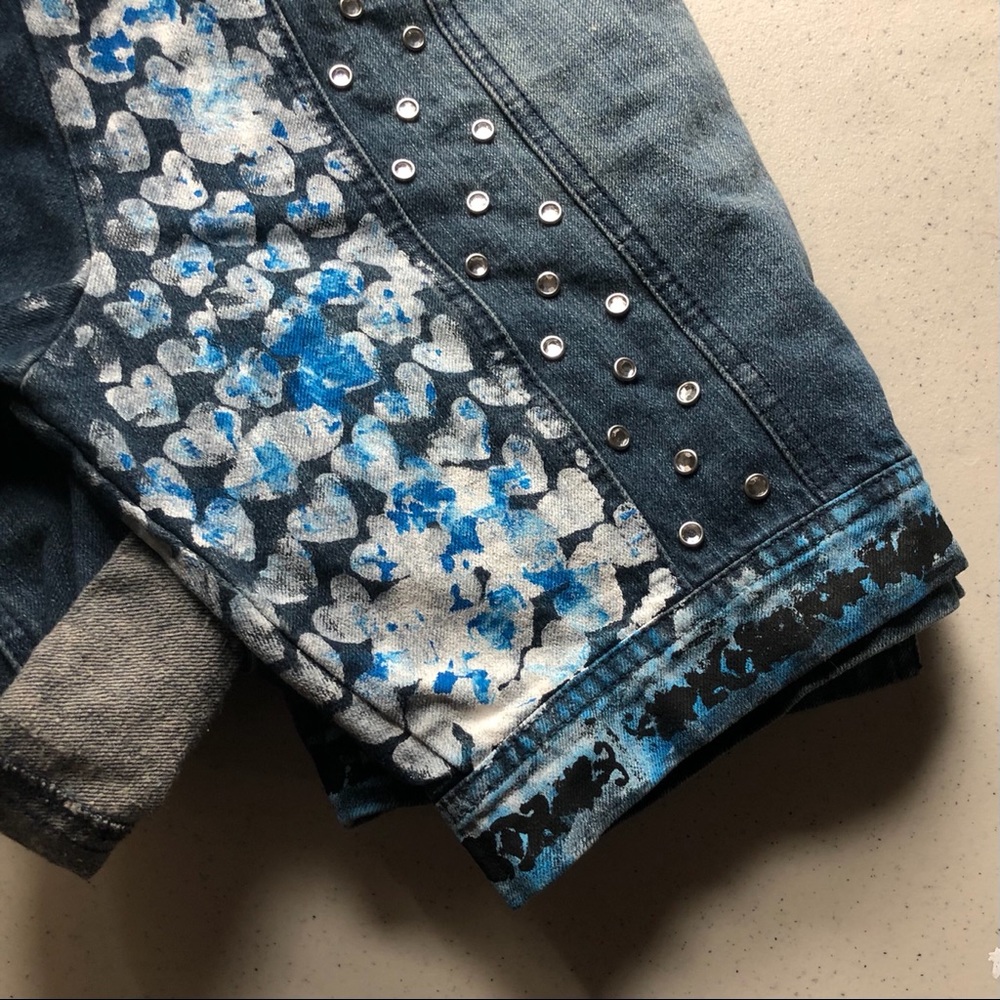 Handprinted Love Denim Jacket - Picture 7 of 12